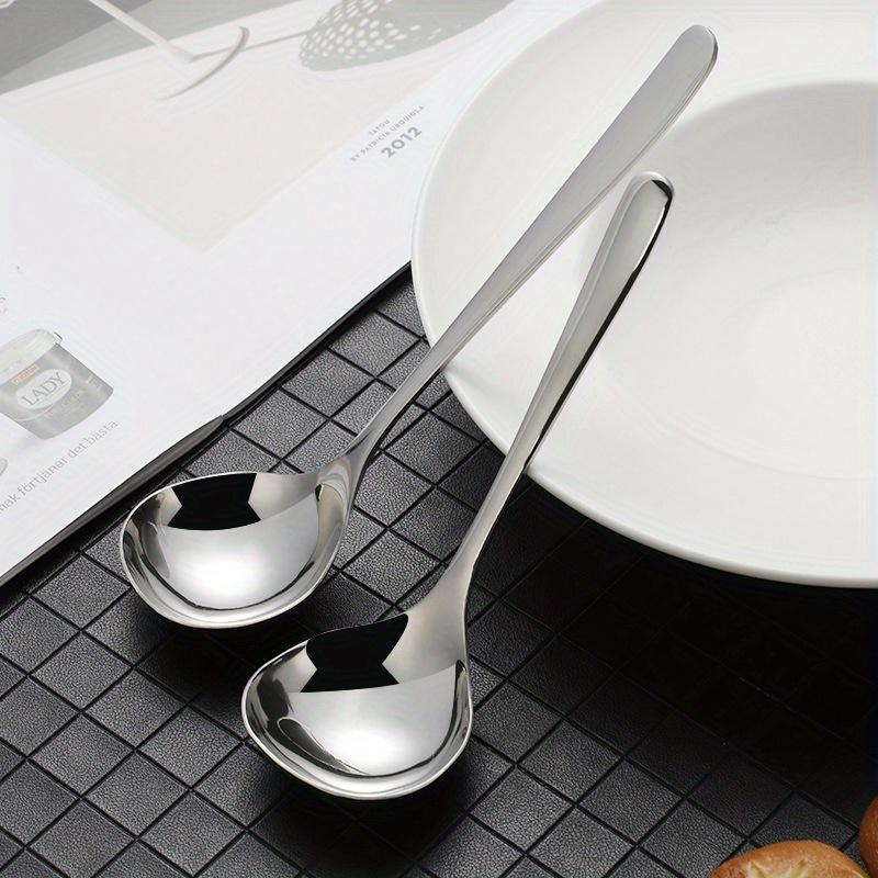 Household Kitchen Stainless Steel Soup Spoon with Long Handle for Dry Rice