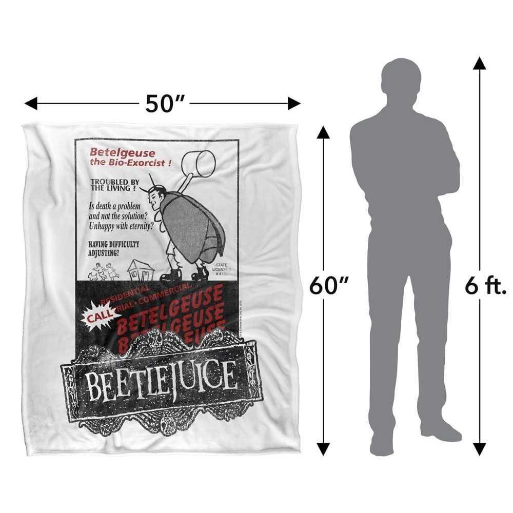 Beetlejuice Betelgeuse The Bio-Exorcist Soft Touch Blanket