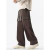 Mingge | Spring new big pocket overalls men's solid color simple and versatile loose straight casual pants