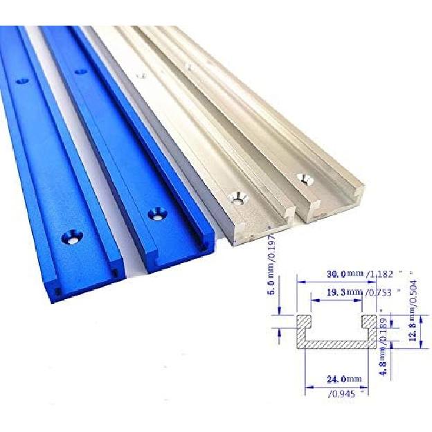 2 pack 12" t-tracks for woodworking,Aluminum Alloy Woodworking Tools T Slot Track With Screws Double-Cut Profile T Track with Predrilled Mounting