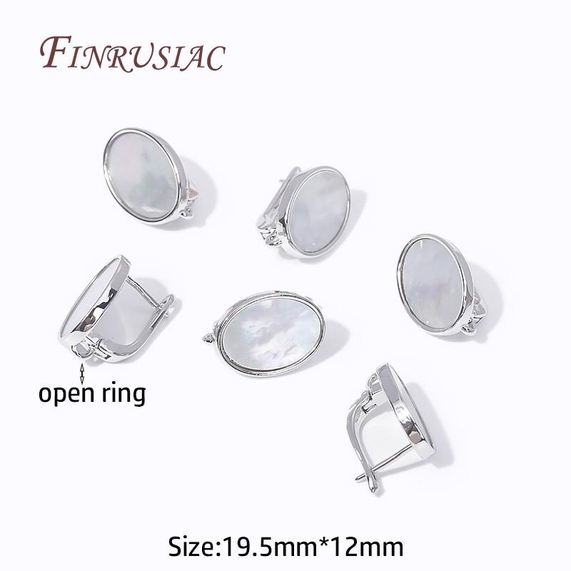 DIY Jewelry Making Earring Multi Styles 18K Gold Plated Natural Shell Earrings Clasps Hooks Earwires Fasteners Accessories
