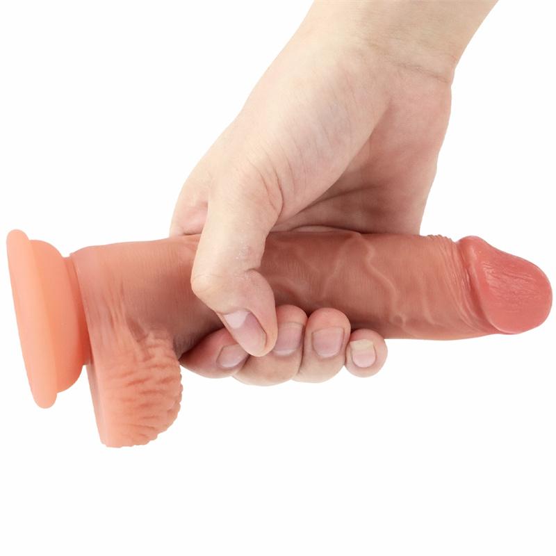 Female Liquid Silicone Soft Simulation Dildo Wearable Pants Suction Cup Manual Dildo Masturbation Device for Men and Women