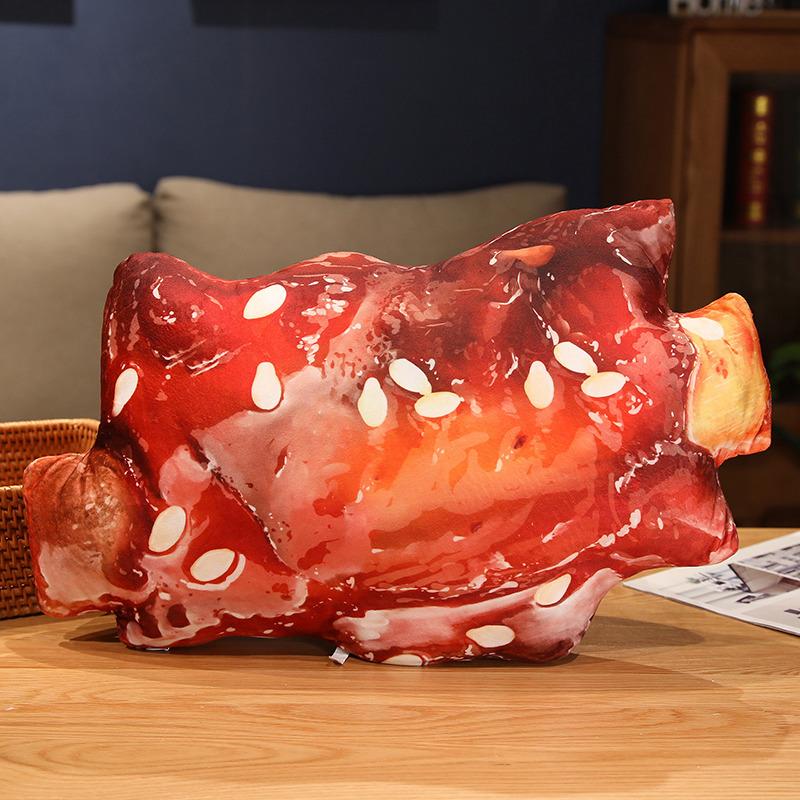 Plush Simulation Food Sausage Chicken Leg Stuffed Pillows Roasted Wing Steak Ribs Funny Soft Cushion Kids Creative Baking Toys