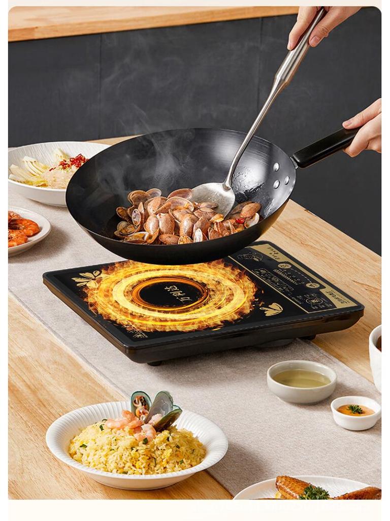 Wanlida High-Power Touchscreen Induction Cooker - Energy-Saving Microcrystalline Stove for Home Kitchen.