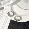 Women Fashion Light Luxury Hollow Circle Inlaid Zircon Ear Buckle Earrings