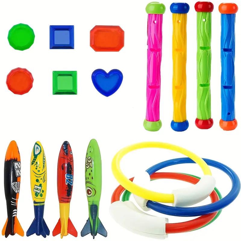 Children's Pool Diving Toys Set: Torpedo, Ring, and Stick Combo