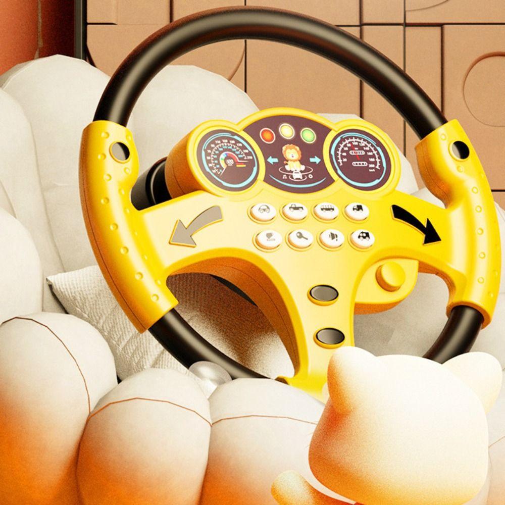 Electric Steering Wheel Vocal Toys Copilots Stroller Simulate Driving Car Toy Boys