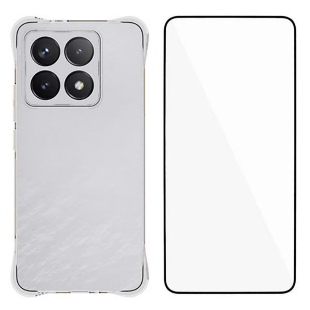 WANLONFENG WL Series for Xiaomi 14T TPU Case 2.0mm Phone Cover with Tempered Glass Film
