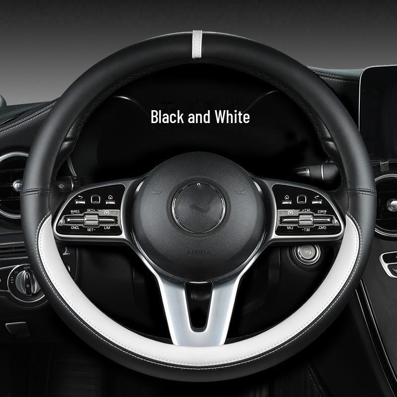 Panappi Cross-border Car Steering Wheel Cover In Various Colors for Medium-Sized Handles, Protects Car Steering Wheel from Wear and Tear.