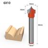 Utensili CNC con gambo da 1pc 6mm utensili da taglio shaker con punta tonda in metallo duro solido per la lavorazione del legno