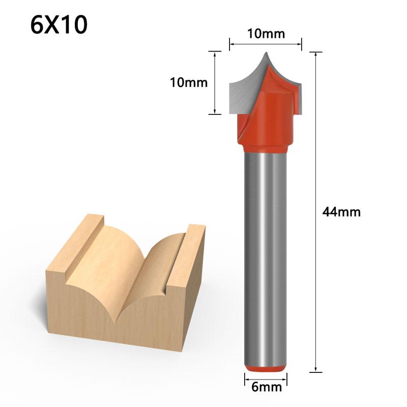 Utensili CNC con gambo da 1pc 6mm utensili da taglio shaker con punta tonda in metallo duro solido per la lavorazione del legno