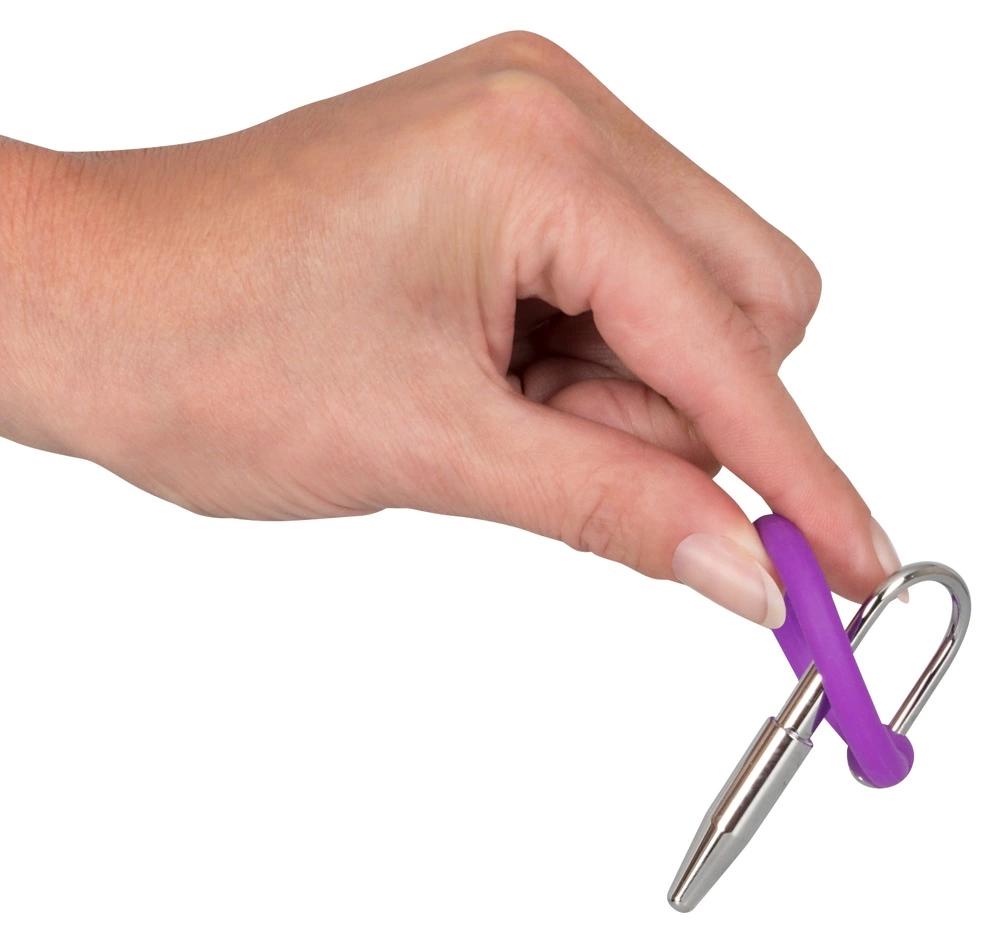 Penisplug - Purple Penis Ring with Dilator