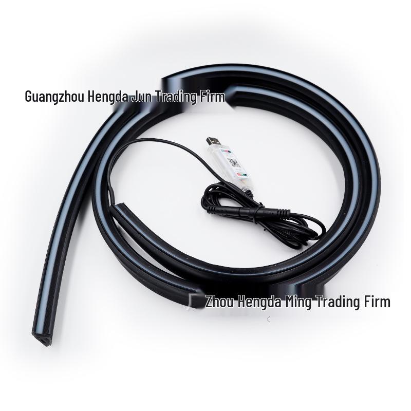 USB-Powered LED Ambient Light for Car Dashboard & Windshield - Color Flow Feature