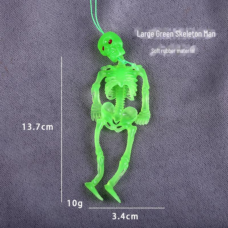 Soft Gel White Skull Model: Halloween Ghost Festival Human Bones Scary Props and Prank Toys