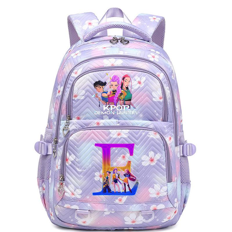 Kinder Mädchen Kpop Rumi Zoey Mira Buchstaben Aufdruck Student Schultasche Wasserdichter Rucksack