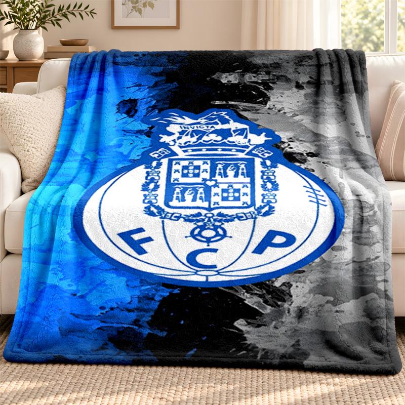 FC Porto blanket Flannel Blanket Soft Cozy Plush Throw for Sofa Bed Lightweight Home Decoration Outdoor camping