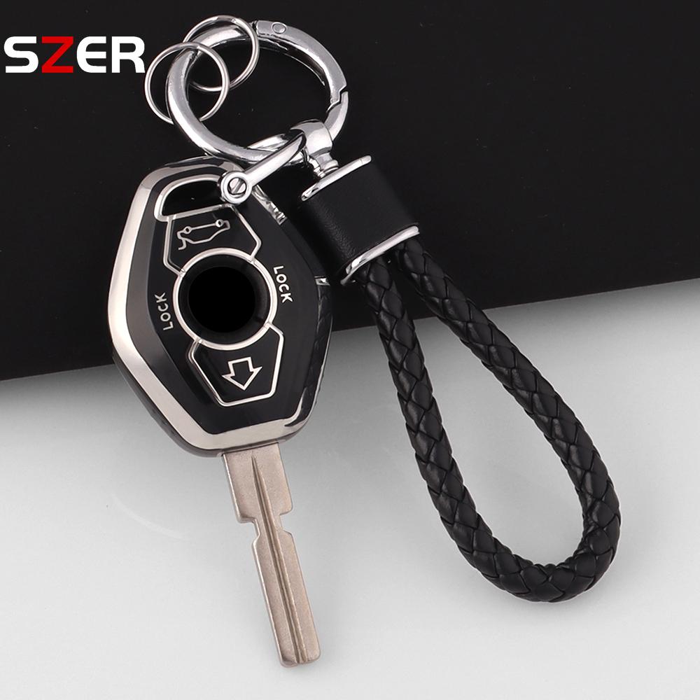 For Bmw Ews X3 X5 Z3 Z4 1 3 5 7 Series E38 E39 E46 Fashion Tpu Car Key Case Cover Protected Shell Fob Keychain Accessories