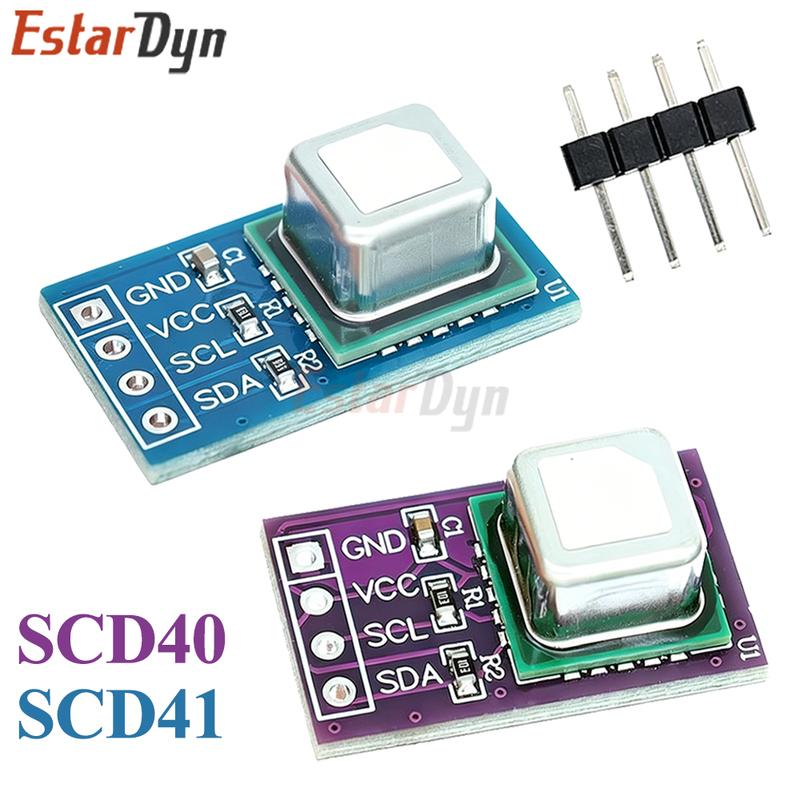 Estardyn SCD40 SCD41 CO2 Gas Sensor Module 2.4-5.5V Detects Temperature & Humidity I2C for Air Quality