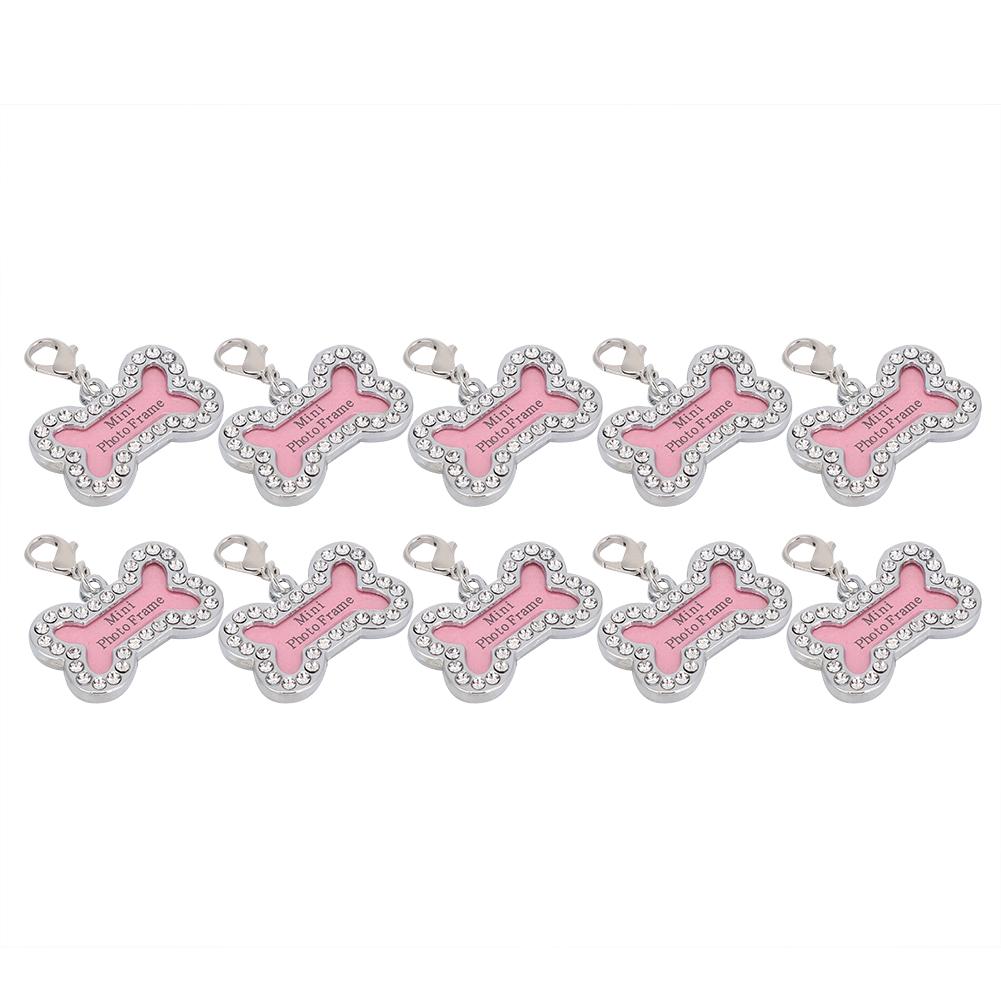 

10 шт. Бирка для собаки та кота, індивідуальна ID, проти втрати, гравіювання для тварин, нержавіюча сталь, підвіска-намисто