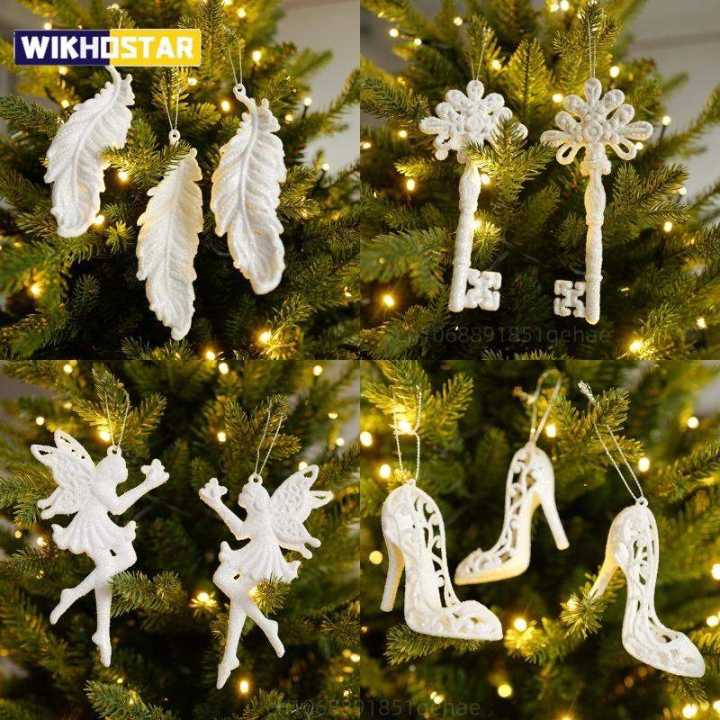 Xmas Tree Pendants Snowflake Angel Deer Hanging Ornaments Christmas Decorations For Home Xmas 2025 Navidad New Year Party
