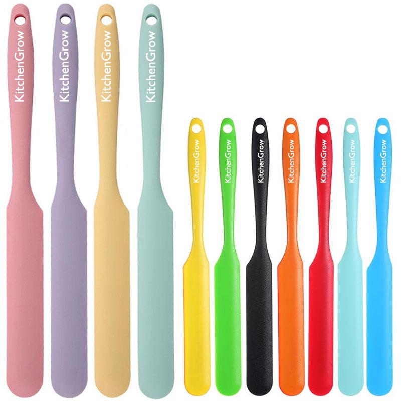 Steel Core High-Temp Resistant Silicone Spatula for Baking and Spreading Small Silicone Long Scraper (24CM)