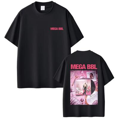 Rapper Theodora Mega Bbl Album Graphic T-shirts Men Women Casual Vintage Cotton T-shirt Unisex Hip Hop Fashion Pop Music T Shirt