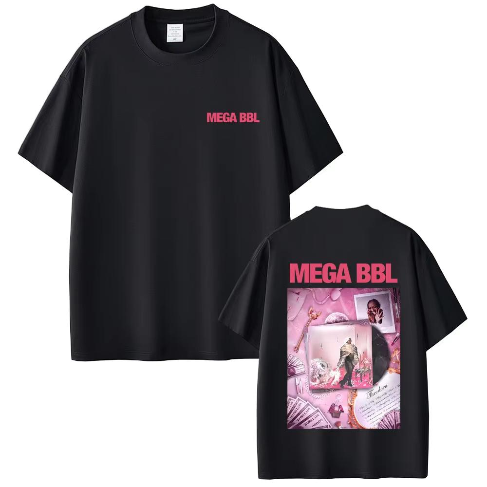 

Rapper Theodora Mega Bbl Album Graphic T-shirts Men Women Casual Vintage Cotton T-shirt Unisex Hip Hop Fashion Pop Music T Shirt S