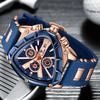 Business Sport Men's Quartz Wristwatches Fashion Military Silicone Watch for Men Waterproof Date Chronograph Montre Homme