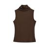 Women's Sleeveless High Neck Slim Fit Summer Vest
