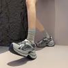 Thick-soled breathable dad shoes women 2025 new autumn Internet celebrity explosion increased versatile lightweight soft-soled sports shoes