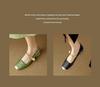 2024 Spring Retro Chinese Style Women's Square Toe Mary Jane Heels