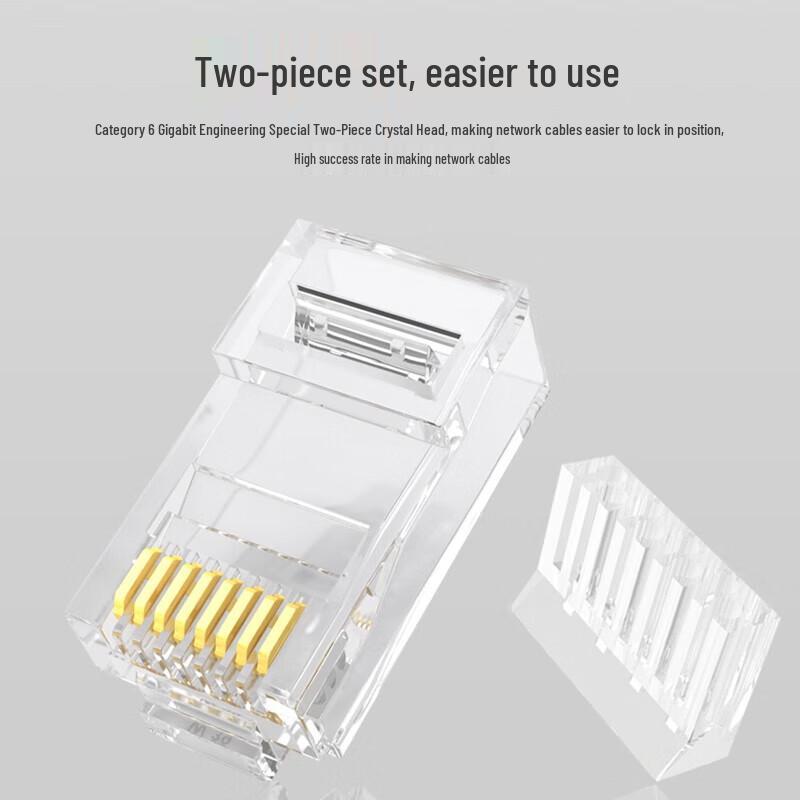 SAMZHE CAT6 Gold-Plated RJ45 Crystal Connector