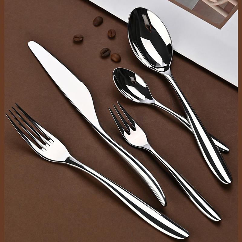 304 stainless steel tableware set steak knife and fork Hotel restaurant kitchen Home commercial high-end dining set