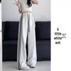 2025 New Spring Casual Girls' Sweatpants - Junior & High School, Loose Straight-Leg Wide Pants