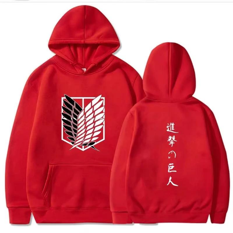Anime Attack on Titan Freedom Tsubasa Hoodies Manga Shingeki No Kyojin Unisex Long Sleeve Tops Winter Keep Oversized Sweatshirts