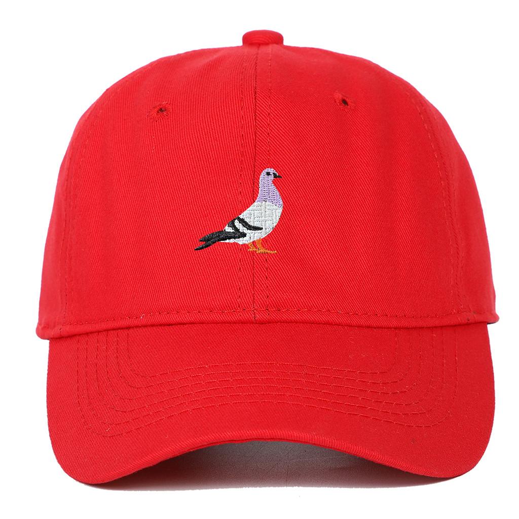 Pigeon Animal Pattern Cotton Baseball Hat With Curved Brim For Daily Use