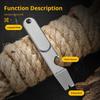 Titanium Alloy Pry Bar Self Defense Crowbar EDC Multi Tool Bottle Opener Keychain for Outdoor Camping Hiking Survival Gear 4