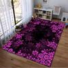 Floral Carpet with Pink and Black Pattern, Modern Home Decor Rug. Suitable for Use As an Anti-slip for Living Room Bedroom Sofas