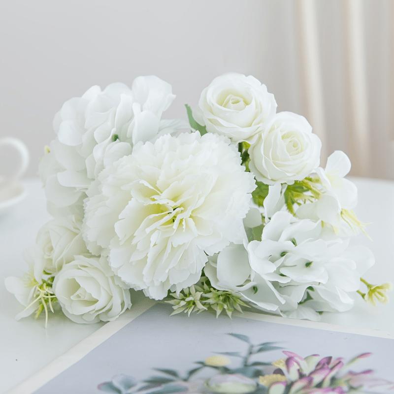 

1pc Outdoor Simulation Carnation Rose, Suitable for Indoor Home and Outdoor Garden Window Decoration