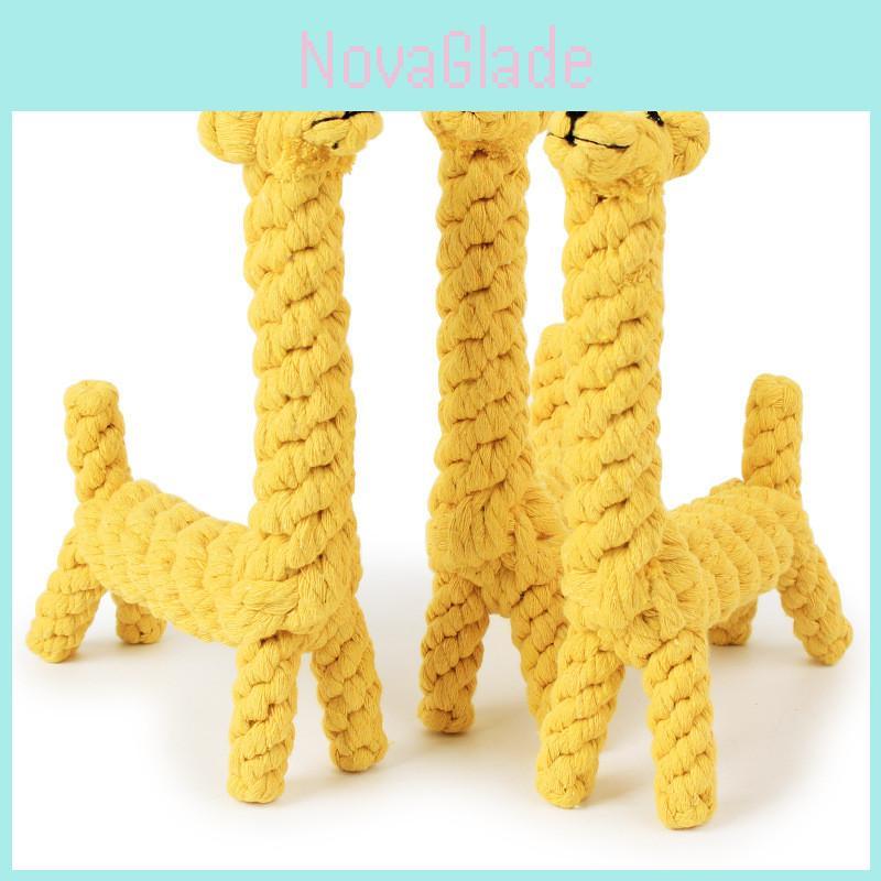 Durable And Stylish Cotton Rope Giraffe Chew Toy For Pets In-stock Wholesale