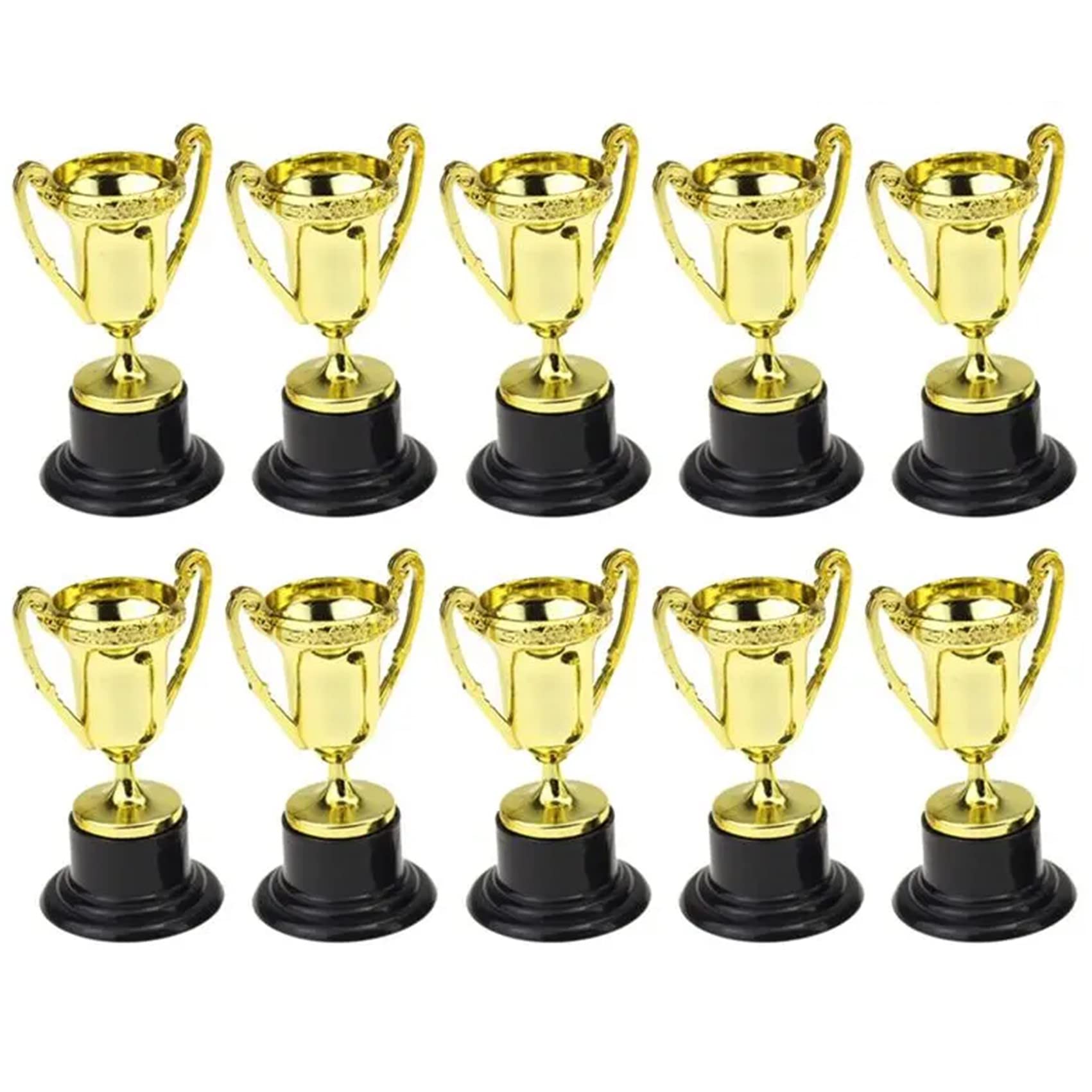 

NOELAMOUR Mini Trophies, Set of 10, for Golf, Soccer, Baseball, and Sports, Tournaments, Awards, and Rewards