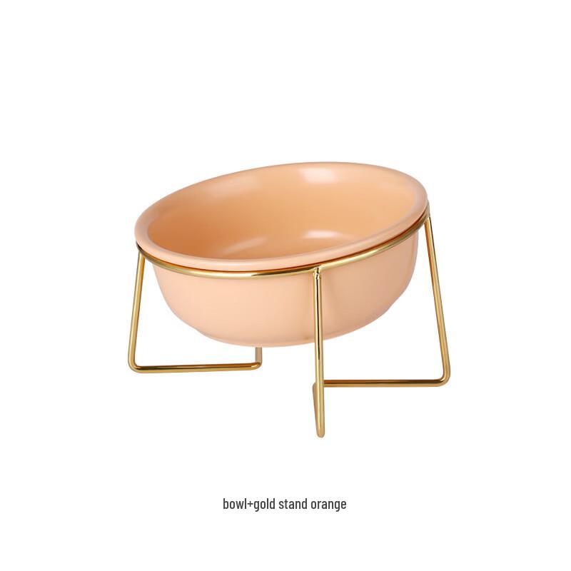 Multipurpose Ceramic Bowl with Gold Stand
