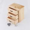 3-Layers Wooden Jewelry Storage Holder Mini Stationery Storage Stand  Hair Accessories