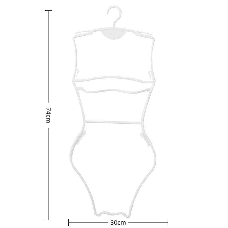 

Вешалка для нижнего белья для коррекции фигуры, складная, прочная, органайзер для шкафа, вешалка для купальника для шкафа, для магазинов, бутиков, витрины, спальни белый