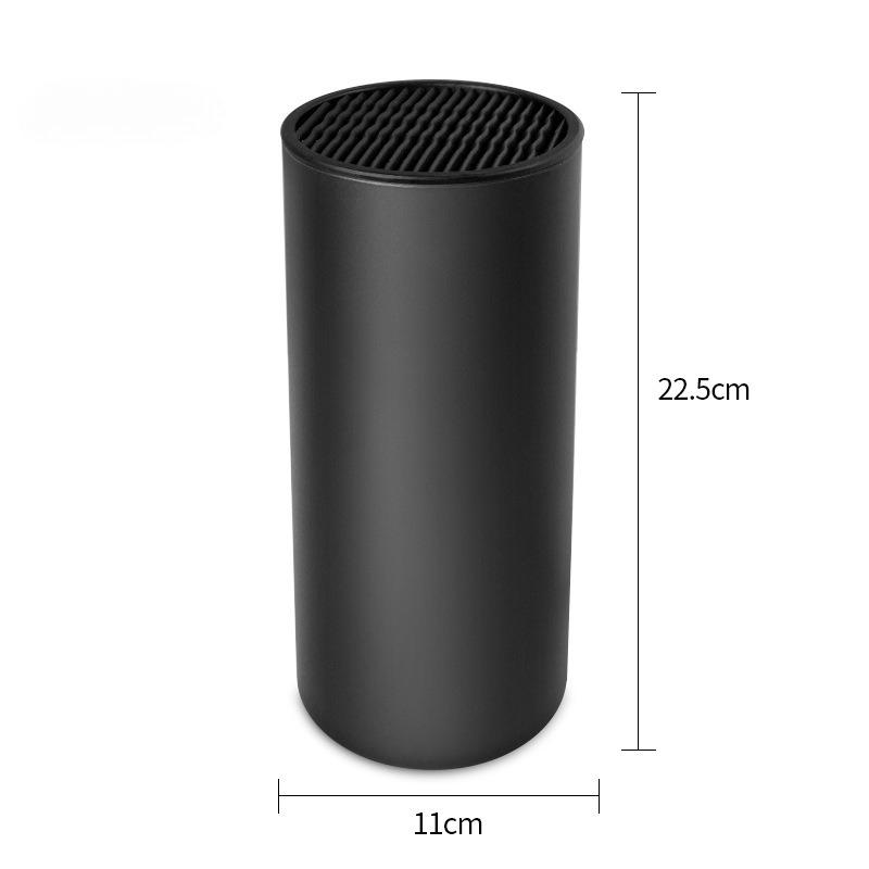 Bloc cu Fante Multiple din Plastic Negru, Organizator pentru Cuțite/Foarfece de Bucătărie, Potrivit pentru Diverse Cuțite, Drenaj, Rezistent la Umiditate, Suport pentru Cuțite