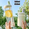 Drinkware Plastic Straw Cup Transparent Straigh Drinking Water Bottle Large Capacity Water Cup Bubble Tea Coffee