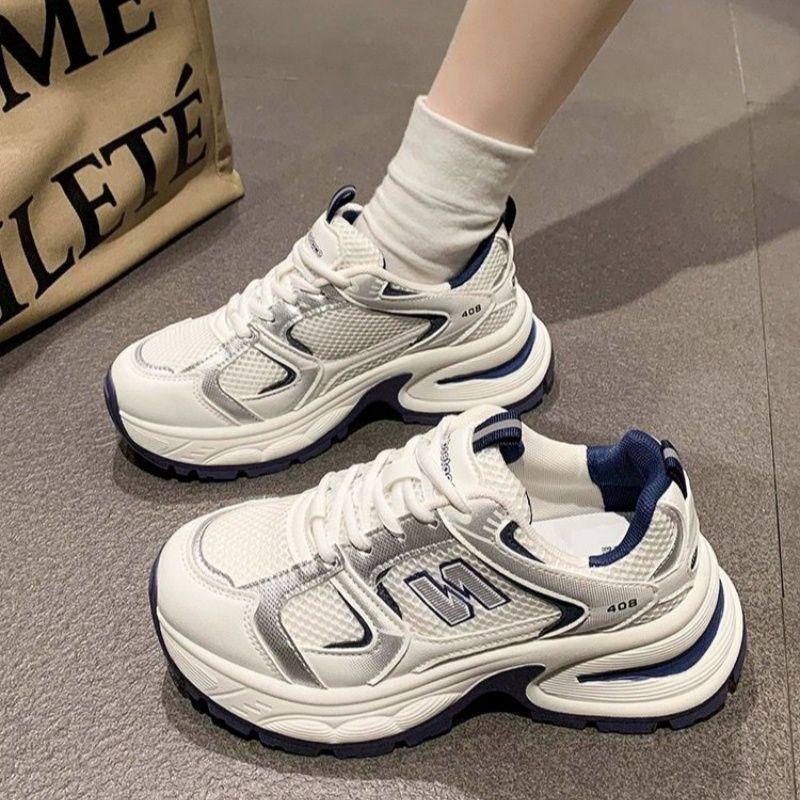 Popular Dad Shoes Women 2025 Summer New Versatile Thick-soled Breathable Mesh Shoes Women's Sports Couple Shoes Ins Tide