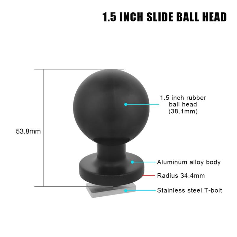 User Friendly Kayak Track Ball T-Bolt Mount 1/4"-20 Adapter 1'' 1.5'' for Kayak Track Systems Fishing Camera Phone Bracket Use