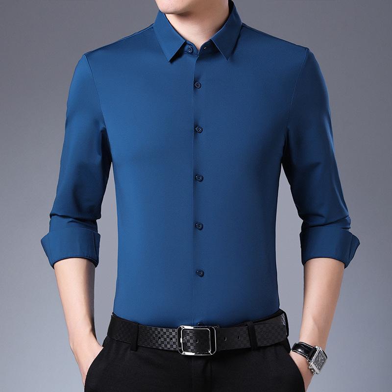 New One Piece Spring and Autumn New Men's Business Casual Long-sleeved Shirt Youth Shirt
