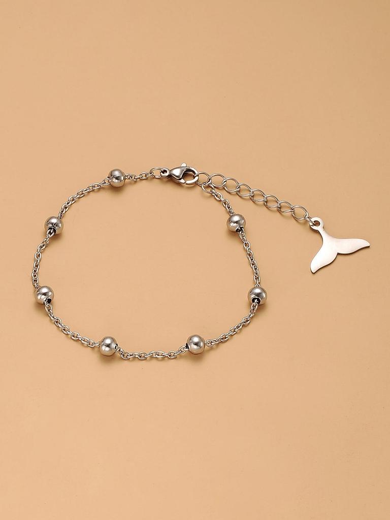 Simple Dolphin Tail Chain Bracelet - Popular Jewelry